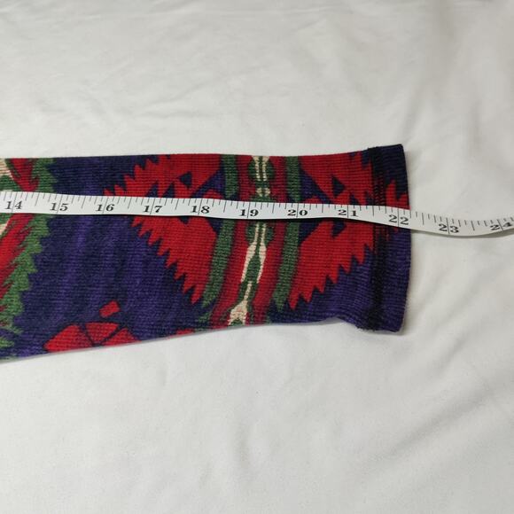 Chaps Ralph Lauren Y2K Southwestern Aztec Thermal Henley Shirt 1X Purple Red - Picture 9 of 10